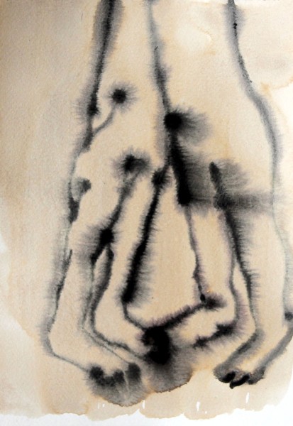 Fluids bodies, 2024, watercolor on paper, 30x21 cm